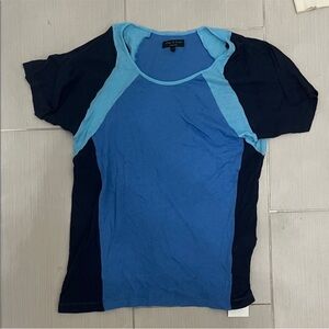 rag & bone Blue and Navy Short Sleeve Tee